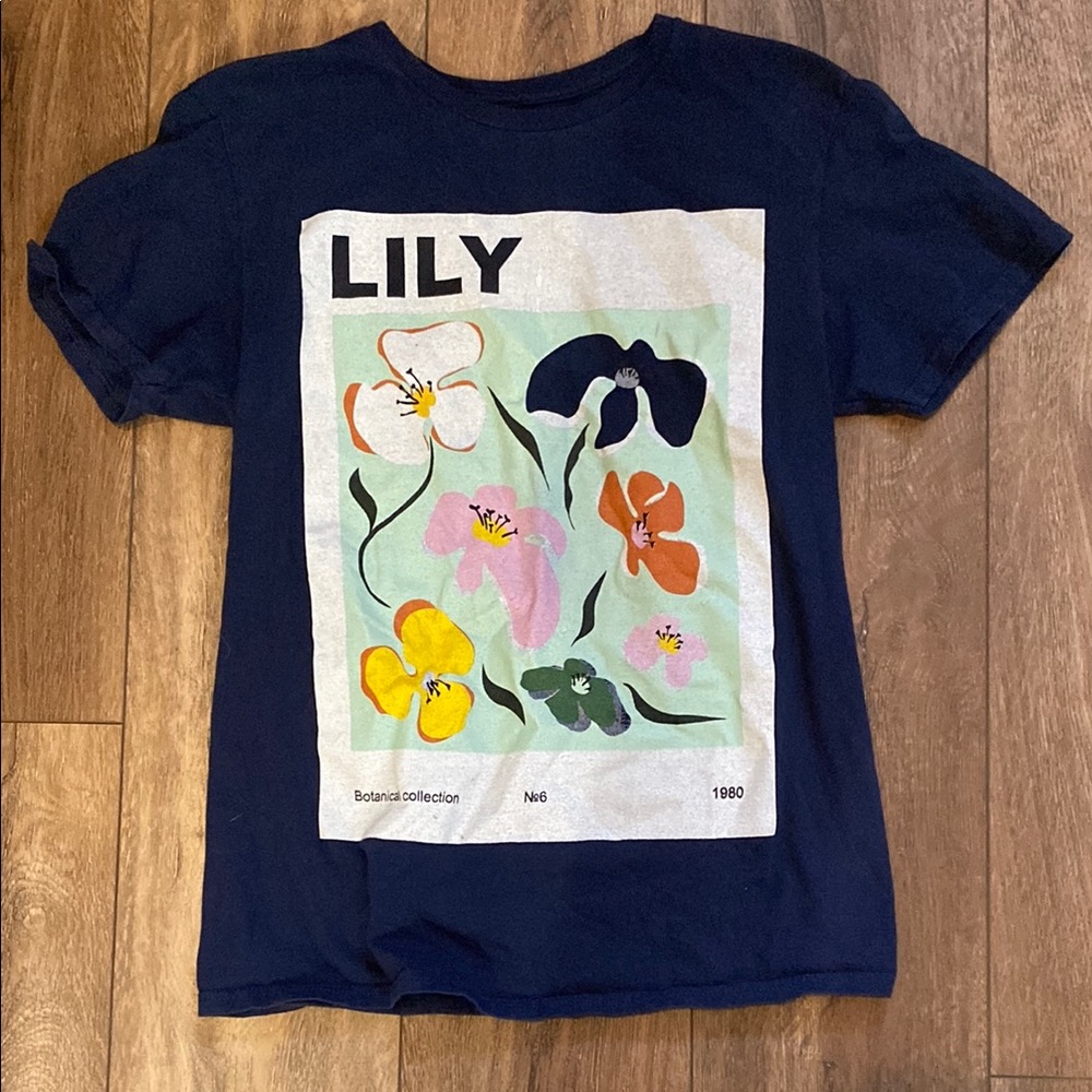 Lily Kids Navy Graphic T-Shirt